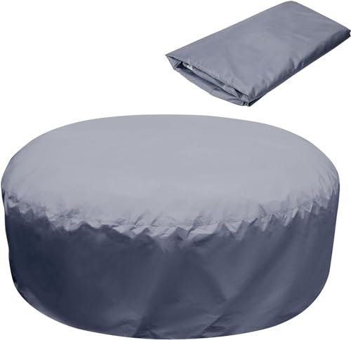 Cubierta redonda para bañera de hidromasaje de 190 x 70 cm, cubierta de bañera de hidromasaje para 4 personas, repuesto de cubiertas de bañera de hidromasaje de cobertura completa, resistente a los