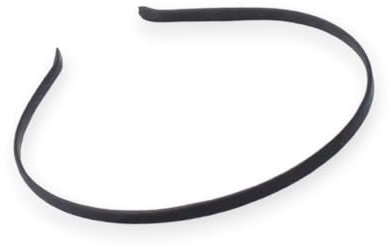 Serre-tête Alice fin en métal satiné de 5 mm (noir)