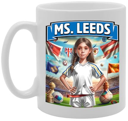Coralgraph MG6384 Ms Leeds Novelty Gift Printed Tea Coffee Ceramic Mug for Footie Fan Ladies Girls