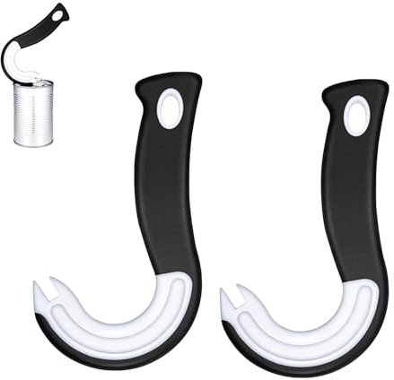 2 PCS Ring Pull Can Opener Aid, Can Openers for Arthritic Hands, Ring Pull Opener, Ring Pull Opener, Suitable for Use in Restaurants or Dining Tables, Helps Open Canned Drinks Without Harming Nails