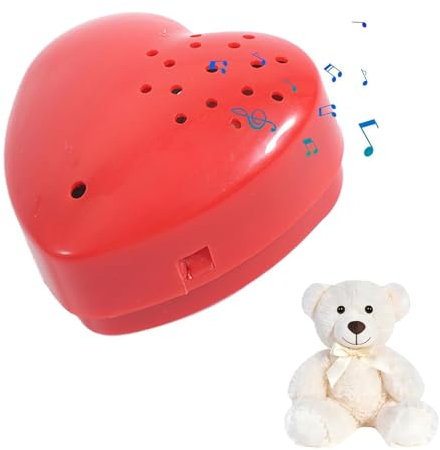 Caja De Voz De Juguete,Botón De Grabación De Voz,Grabadora De Voz para Hablar,Caja de Sonido de 30 Segundos para Muñeca,Grabadora de Voz en Forma de Corazón,Grabación de Voz Personalizada DIY