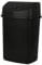 Jolie Max 35L Large Swing Top Kitchen Bin - Plastic Dustbin with Flip Top Lid - Ideal for Home and Office Waste Management - Easy to Clean, Recycle Rubbish Bin. (Full Black)