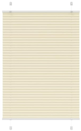 vidaXL Plissee Creme 100x150 cm Stoffbreite 99,4 cm Polyester