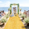 ROMANKAS Glitzernder Hochzeitsläufer, Gangläufer, goldfarben, 1,2 x 6,1 m, Pailletten-Gangläufer für Hochzeitszeremonie, schimmernder Gangläufer, Teppichläufer für Party, Hochzeit, Feier