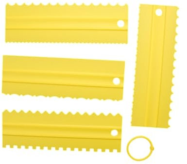 4 spatole per crema con denti irregolari, per pasticceria, pasta di zucchero, pasticceria, decorazione