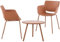 CLP Sitzgruppe Minota für den Garten I Set aus Tisch Minot und Stühlen Alpena I Outdoor-Set wetterfest und UV-beständig I Gartenmöbel, Farbe:Terracotta, Set-Inhalt:2 Stühle