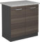 Vicco Meuble Bas sous-évier R-Line, Gris Noble, 80cm PT Marbre