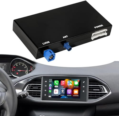 CARabc Adaptateur Carplay et Android sans fil compatible avec les caméras à vue arrière Peugeot & Citrors Smeg & MRN 208 308 508 3008 & C4 DS3 DS4 DS5