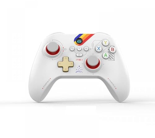 Vilcorn Wireless Dual Hall Game Controller Compatible con PC Steam Switch Android Mobile Gamepad con 3 Modo Joystick de 800HZ(Star-Gamepad)