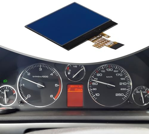 Gettimore Pantalla LCD Instrument Cluster 407 y 407 SW 2004-2010, color negro