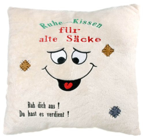 Udo Schmidt GmbH & Co Kissen Ruhe-Kissen für alte Säcke mit Schnachgeräusch, Plüsch Kuschelkissen