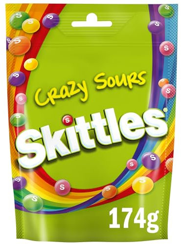 SKITTLES Crazy Sours - Bonbons au goût Fruits acidulés - Sachet de 152g