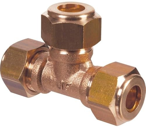 Raccord bicône en T laiton Ø 16 mm Thermador