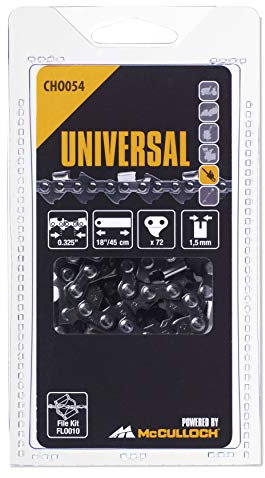 Gardena Universal Kette 18 Zoll/45cm .325 Zoll 1,5mm 72TG, CHO054: Sägekette für Kettensäge, hervorragende Schärfe, einfache Wartung, Original McCulloch Zubehör (Artikel-Nr. 00057-76.151.54)