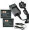 DSTE Lot de 2 batteries rechargeables Li-ion VW-VBX090 + DC16U Chargeur de voyage et de voiture compatible avec appareil photo numérique Panasonic HX-WA03 HX-WA2 HX-WA2GKHX-WA20 HX-WA3HX-WA30 HX-WA301