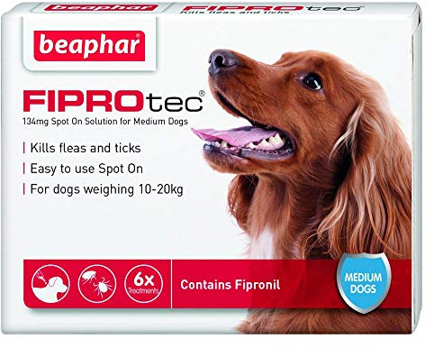 Beaphar FIPROtec Pipette for Medium Dog, Pack of 6