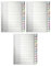 3er Pack Leitz 1275 Blanko Plastik Register (A5, hoch, 12-teilig, Unterteilt) grau