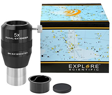 Explore Scientific Fokal Extender 5x 31,7mm/1.25 Barlowlinse zur Erhöhung der Brennweite für Teleskope