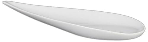 Holst Porzellan TD 026 Porzellan Vorlegeplatte Tropfenform Teardrops, weiß, 26.5 x 10.5 x 3.5 cm