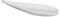Holst Porzellan TD 026 Porzellan Vorlegeplatte Tropfenform Teardrops, weiß, 26.5 x 10.5 x 3.5 cm