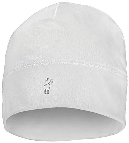 ALPIDEX Running Mütze Sportmütze Laufmütze Damen Herren Funktionsmütze One Size Thermo Kopfbedeckung Radfahren Winddicht Atmungsaktiv Skull Cap Fahrrad Unterziehmütze Unisex, Farbe:White