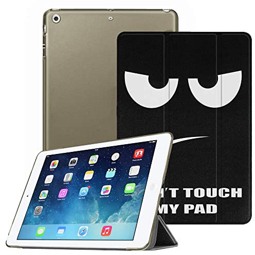 Fintie Hülle für iPad Air 2 (2014 Modell) / iPad Air (2013 Modell) - Ultradünne Superleicht Schutzhülle mit Transparenter Rückseite Abdeckung mit Auto Schlaf/Wach Funktion, Don't Touch