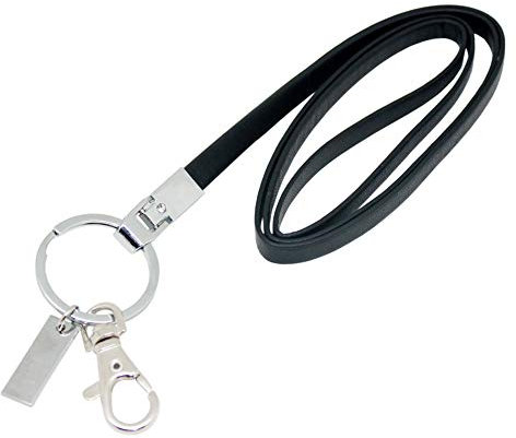 Boshiho PU Leder-Schlüsselband, mit starkem Clip und Schlüsselanhänger für Schlüssel, Ausweiskartenhalter 43,2 cm