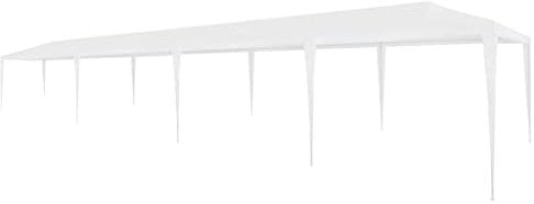 vidaXL Partyzelt 3x12 m Weiß Pavillon Gartenzelt Gartenpavillon Bierzelt Zelt