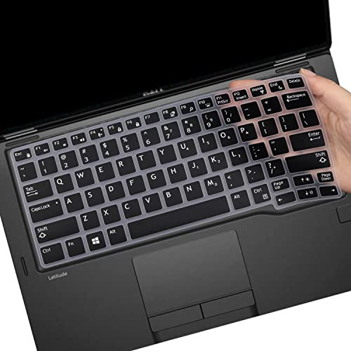 Keyboard Cover Skin for Dell Latitude E7250 E5250 E7270 E7370 E5270 E7389 E5270 /Dell Latitude 5290 7280 7285 7290 7380 7390 5288 5289 US Keyboard Cover -Black
