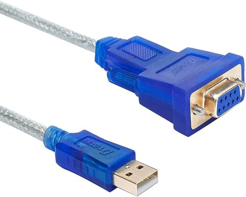 DTech USB to RS232 DB9 Female Serial Adapter Cable Supports Windows 11 10, 8, 7, Mac, Linux (1.8m)