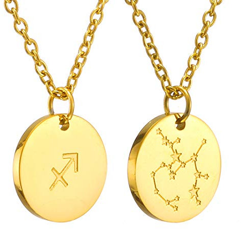 AFSTALR Sternzeichen Kette Schütze Gold für Damen Horoskop Kette Mutter Tochter Freunde Geburtstagsgeschenk