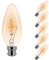 NCC-Licht 5 x LED Spiral Filament Leuchtmittel Kerze 2,5W B22 Gold extra warmweiß 2000K