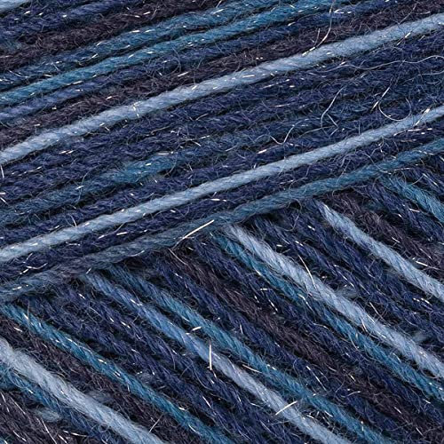 West Yorkshire Spinners Signature 4-fädig Farbe 906, Weihnachts Sockenwolle mit Glitzer