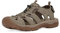 GRITION Sandalias de Senderismo Hombre, Deportivas Verano Trekking Punta Cerradas Playa Exterior, Ajustable Antideslizantes Zapatillas Casuales Caminar Agua Calzados 45EU-Beige
