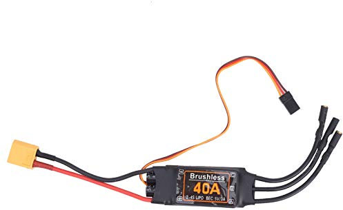 Boaby 40A Brushless Regler, 40A Bürstenloser Elektrischer Geschwindigkeitsregler Mit Niederspannungsabschaltschutz 5V/3A Bec-Ausgang Für Rc-Drohnenflugzeuge Hubschrauber-Upgrade-Teile