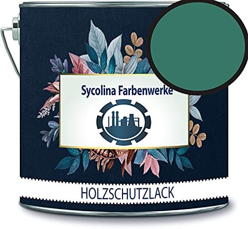 Holzschutzlack Holzlack Holzlasur wetterbeständiger Langzeitschutz Wetterschutzfarbe Holzschutzfarbe RAL 6000 Patinagrün//Sycolina Farbenwerke