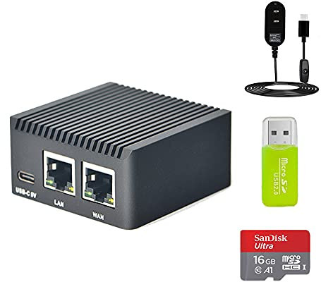 FriendlyElec NanoPi R2C Mini Router Rockchip RK3328 1 GB DDR4 RAM Dual Gigabit Ethernet Puerto con un nuevo chip Ethernet (Pro Kit)
