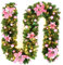 2.7m Weihnachtsdekoration Rattan, Handgemachte Weihnachtsdekorationen, Girlande Dekoration Rattan Mit Lichter, Weihnachten Home Party Weihnachtsbaum Dekorationen, FüR Hausgarten Party Treppen (Rosa)