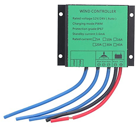 Windgenerator-Laderegler-Regler PWM-Lade 100W-400W 12V/24V IP67 Wasserdichter Automatischer Regler Windkraftregler für WindTurbine-System(5A)