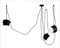 GHiycotdl Kreative Cafe Bar Restaurant Show Case Aim Pendelleuchte Nodic Moderne Lampe (Black, 3 head)