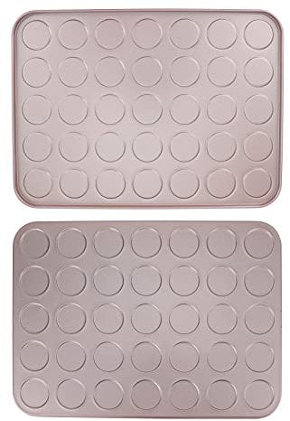 HERCHR Molde para tartas de macarrones, alfombrillas para hornear de macarrones, moldes para hornear para macarrones, galletas, pan, pasteles, postres(L)