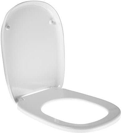 Toilettensitz für G.S.I. X2 Aufrüstung wie Original Thermostat Weiß Scharnier Edelstahl - Verschlussart: lose (Soft Close)