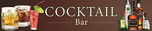 Banner 2,5 m 'CocktailBar' XXL Werbung PVC-Plane mit Ösen zum Aufhängen