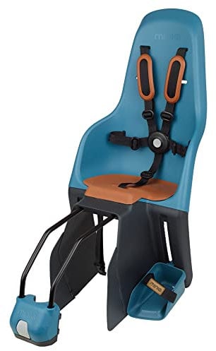 MINIA for Frame 8405600004 - Fahrradrücksitz für Kinder mit Verankerung im Gestell, geeignet für Kinder von 9 Monaten bis 6 Jahren in blau.