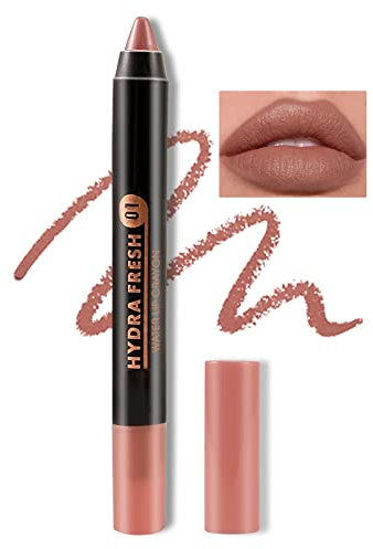 Boobeen Matte Lip Crayon Lipstik Pencil Velvety Creamy Matte Lip Liner Full Coverage High Pigment Waterproof Long Lasting Lipstick for Women, Matte Lip Color with Smooth Finish