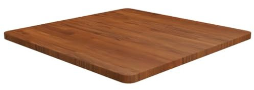 vidaXL Tischplatte Quadratisch Massivholzplatte Eichenplatte Holzplatte Platte Ersatztischplatte Dunkelbraun 70x70x2,5cm Eiche Behandelt