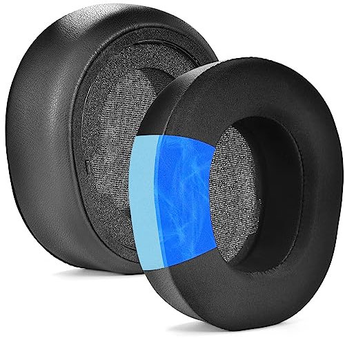 Almohadillas inalámbricas Nova Pro, almohadillas de repuesto compatibles con auriculares inalámbricos Steelseries Arctis Nova Pro, gel de refrigeración negro