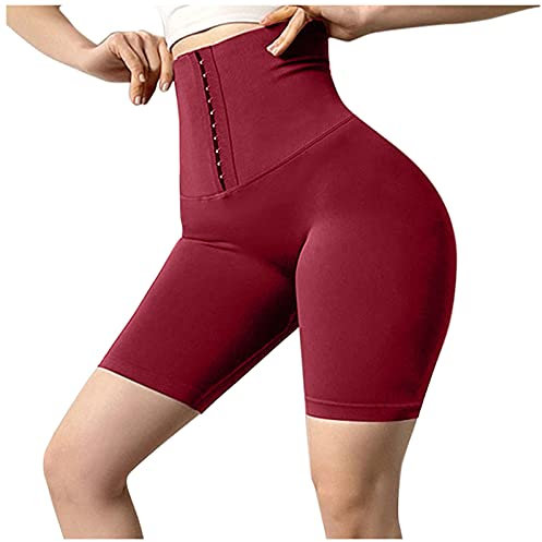 Schwarze Sport Leggings Damen, Shorts Damen Hosen Leggings Slip Compression Fahrrad Yoga Trainingshose Poledance Kleidung Gym Seamless Biker Fitness Sport Radlerhose Kurze Sporthose Leggins Kurz Boot