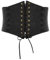 SCARLET DARKNESS Damen Mittelalter Miedergürtel Vintage Schwarzes Korsett Gebunden Stretchgürtel Schwarz Breiter XL