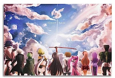 ELedvb Lubbock Mine Tatsumi Akame Ga Kill Manga Anime Fan Geschenk Wandbild Leinwand Poster Dekorative Malerei Leinwand Wandposter und Kunstdruck, moderne Familie Schlafzimmer Dekor Poster 30 x 45 cm